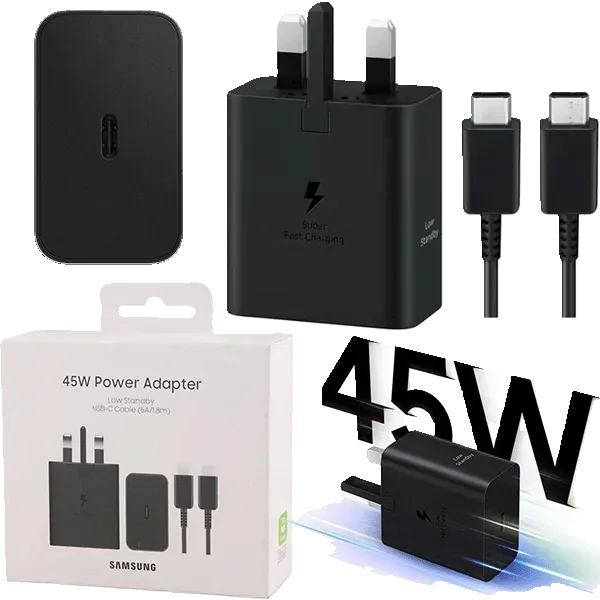 پک شارژر ۴۵ وات سامسونگ به همراه کابل USB-C